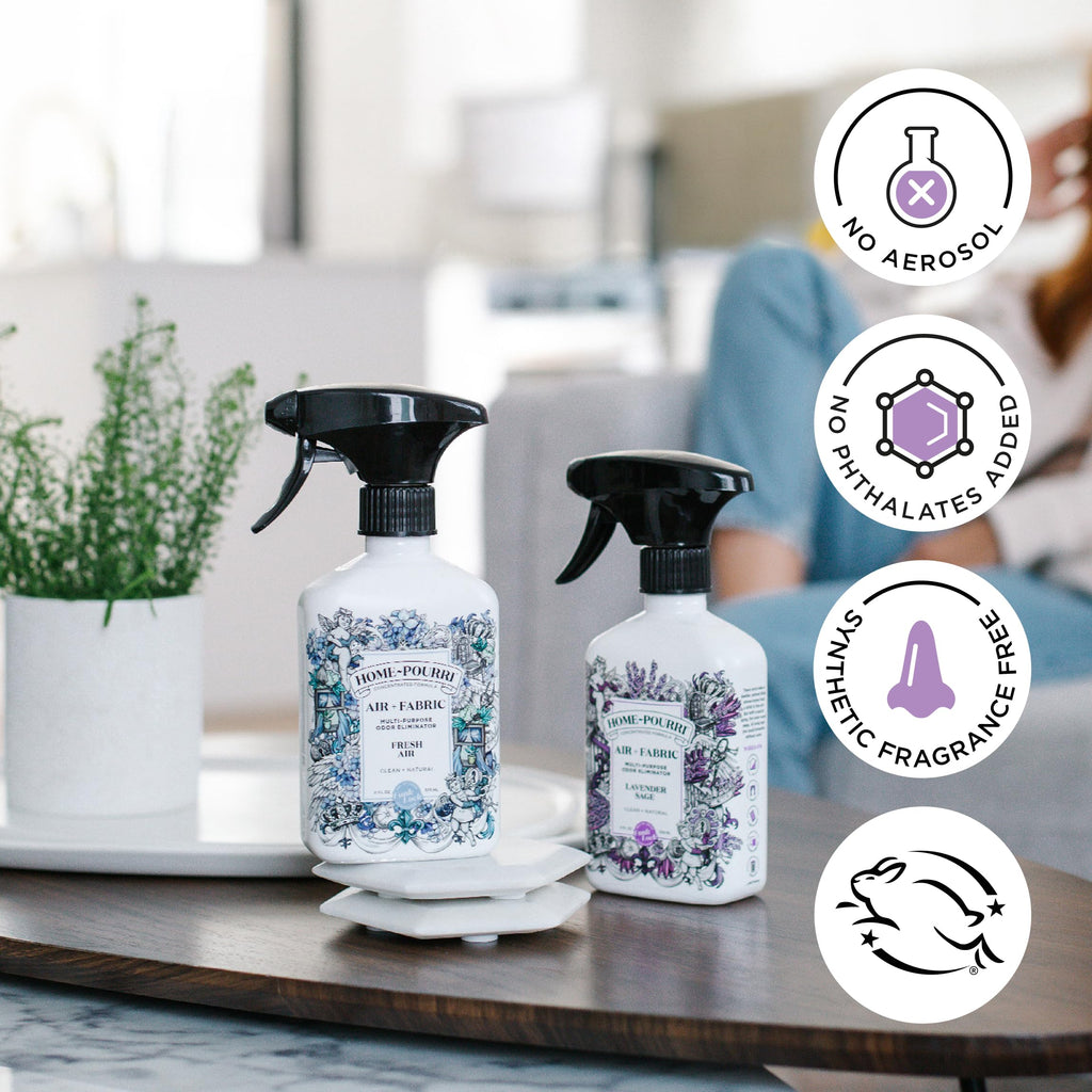 Home-Pourri Air + Fabric Odor Freshener Spray, Lavender Sage, 11 Fl Oz