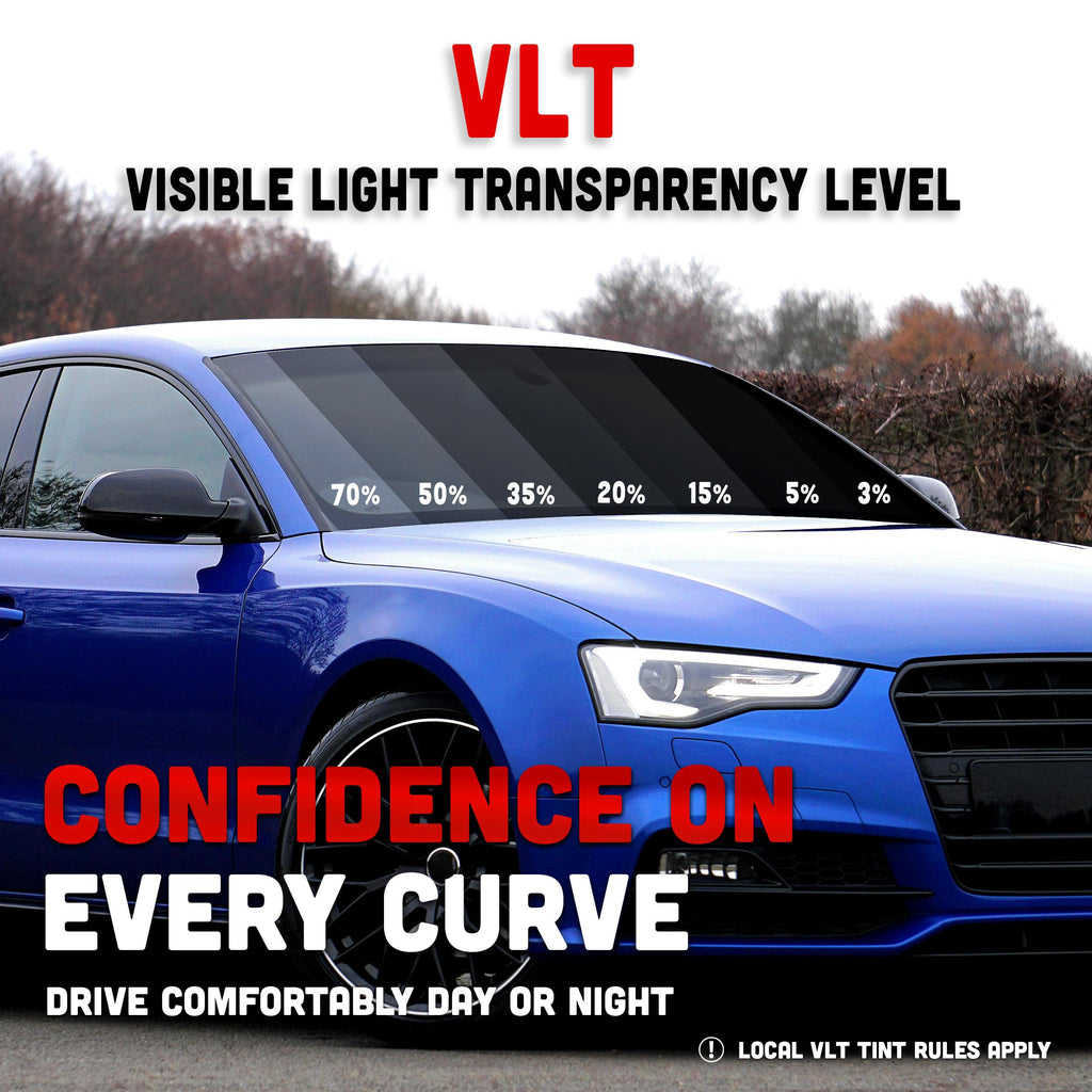 United Max Nano Carbon Car Window Tint Film – 2PLY 20% VLT Series Automotive Tint with UV Protection & Infrared Rejection, Heat & Glare Blocking, Color Stable Adhesive Film Roll, 24 Inch x 100 Feet
