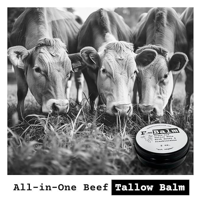 Tallowed Truth Original Tallow Balm - Grass-Fed Beef Tallow for Skin & Face - 5 Ingredient Moisturizer - 2 oz - Tallow Face Cream Made in Canada - Organic Balm for Face & Body Care