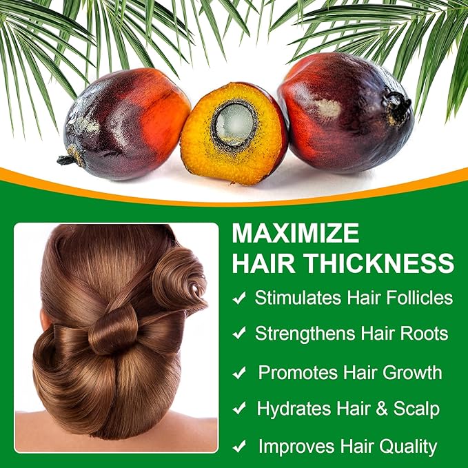 Batana Oil for Hair Growth - 100% Pure & Natural Batana Oil from Honduras, Eliminate Hair Split Ends,Enhances Hair & Skin Radiance Nourishment, All Hair Types 4.04 fl oz