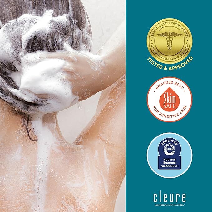Cleure Fragrance Free Shampoo – Hypoallergenic Shampoo for Sensitive Scalp – Sulfate Free Volumizing Formula (12 oz, Pack of 2)