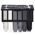 SUSIKEKI Black Eyeshadow Palette with Mirror Silver Gray Black Tones Matte Shimmer Smokey 6 Colors Mini Eye Shadow Pallet Travel Size Highly Pigmented for Vampire Clown Joker Goth Halloween Makeup