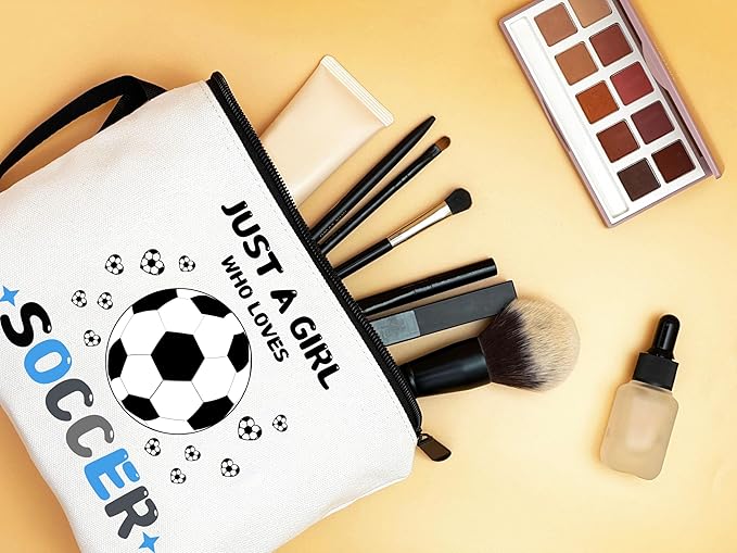 ARIOSEY Soccer Gifts for Girls, Multifunctional Cosmetic Makeup Bag