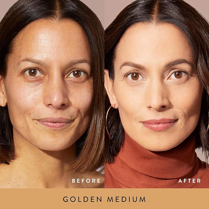 LAURA GELLER NEW YORK Baked Double Take Powder Foundation – Longwear Buildable Medium to Full Coverage – Matte Finish – Non-Caking Formula– Handmade in Italy – Mature & Sensitive Skin – Golden Medium