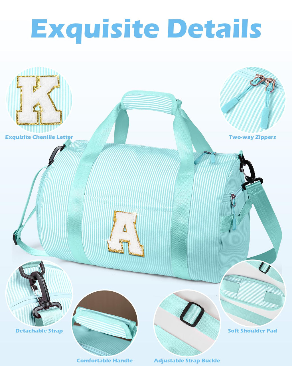 Vogewood Gifts for 3 4 5 6 7 8 9 Year Old Girl, Girls Travel Duffle Bag