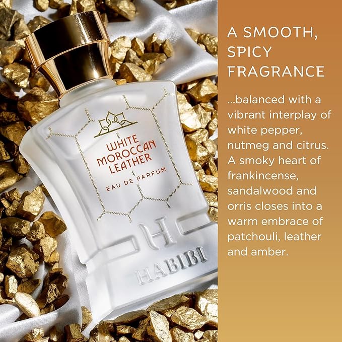 H HABIBI White Moroccan Leather Perfume for Men Eau de Parfum 75 ml