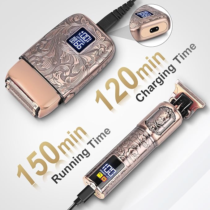 Ufree Foil Shaver and Beard Hair Trimmer Set, Men Electric Razor，Mens Gifts