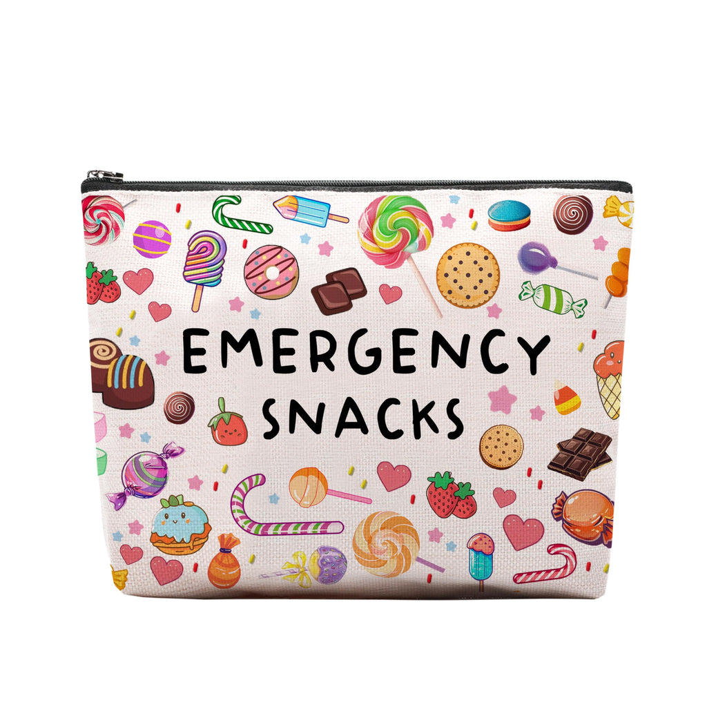 CEASQVAA Snack Bags, Emergency Food Bag Packing Cubes for Women Trip Gifts Favors Travel Bag Essentials, Emergency Snacks Gifts for Her Makeup Cosmetic Bag Pouch Purse
