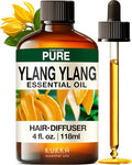100% Pure Ylang Ylang Oil - 4 Fl Oz Ylang Ylang Essential Oil for Hair, Skin, Diffuser, Aromatherapy & DIY Soap Making Scent