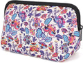 AJLTPA Waterproof Neoprene Cosmetic Bag, Bright Paisley