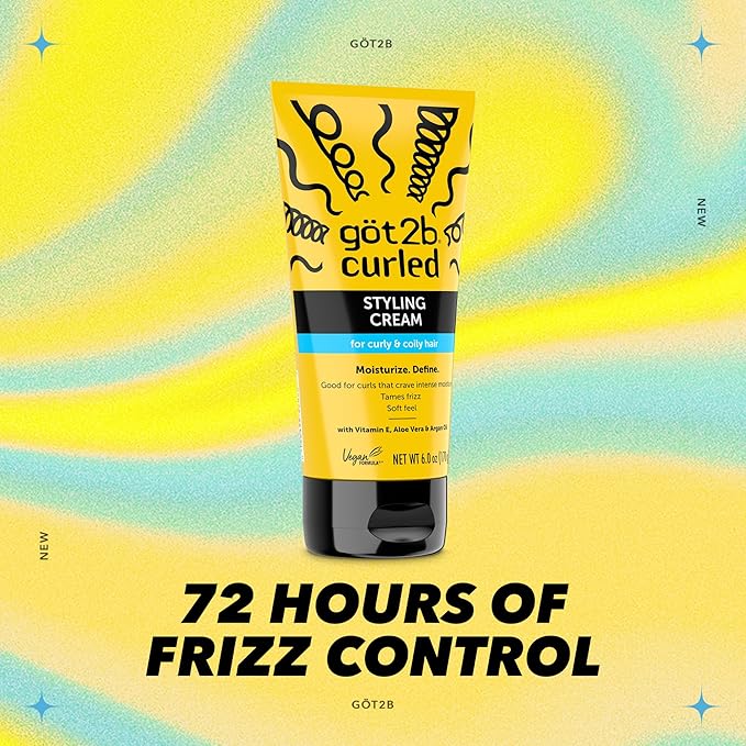 got2b Curled Styling Cream, Curl Defining Cream for Curly Hair