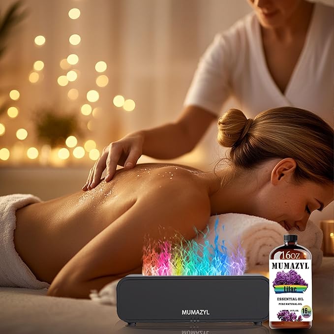 Lilac Essential Oil, Lilac Oil 16 Fl Oz 480ML for Diffuser Humidifier Yoga Cleaning DIY Candle Soap Making MUMAZYL Essential Oils
