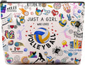 CEASQVAA Volleyball Gifts Makeup Cosmetic Bag for Women, Volleyball Stuff Accessories for Volleyball Players Teams, Volleyball Travel Bag Pouch Purse for Men Women