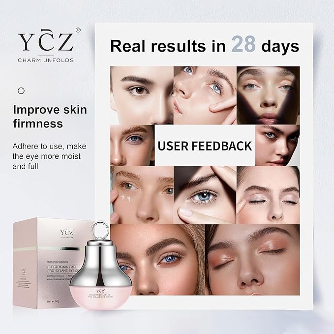Ycz Red-Glow Electric Massage Eye Cream for Fading Dark Circles, 1.76 Fl Oz