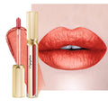 Depuplum Red Lipsticks for Women Metallic Glitter Lipstick Long Lasting