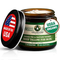 Greenstead Naturals Organic Beef Tallow for Skin – USDA-Certified Organic Tallow Balm for Skin Face and Body with Jojoba Oil and Cocoa Butter – No Added Fragrance, Herb-Infused – 2 oz.