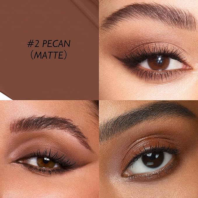 Wugbc Eyeshadow Stick Matte Eye Shadow Pencil Cream to Powder Eye Brightener Crayon Long-Lasting Crease-Proof Neutral Eyeshadow Buildable & Blendable High Pigmented Eye Liner Makeup for Women, 2 PECAN