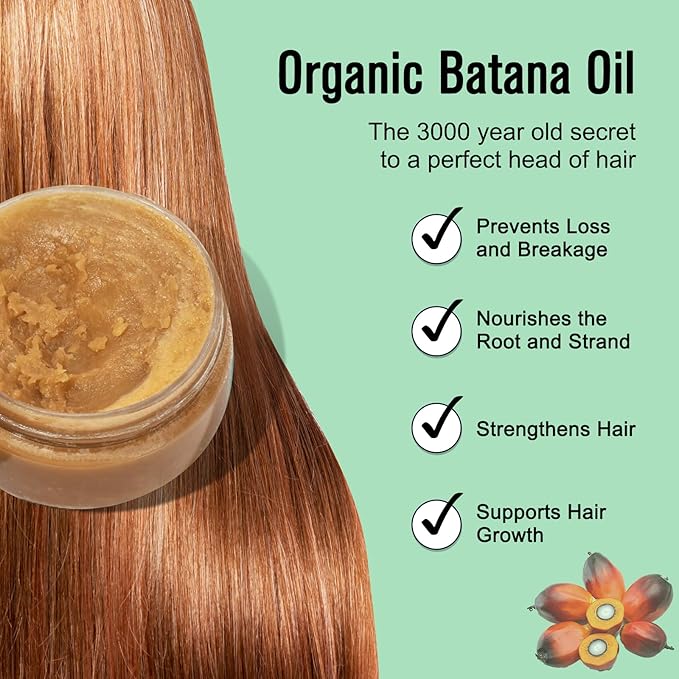 Divine Vitals Batana Oil for Hair, Adds Texture & Shine, For Men and Women (2pcs)