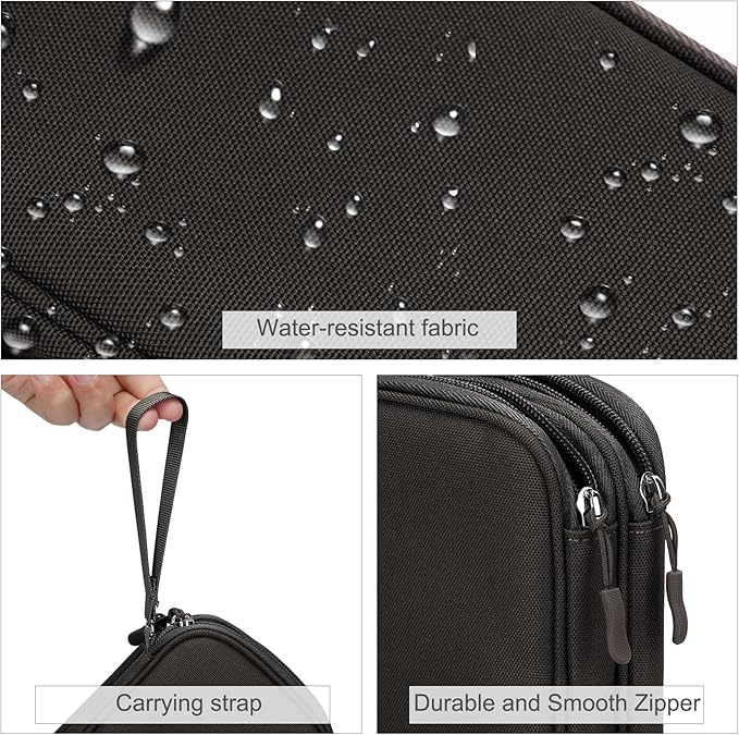 FYY Electronic Organizer, Travel Tech Pouch Bag, Medium, Coffee