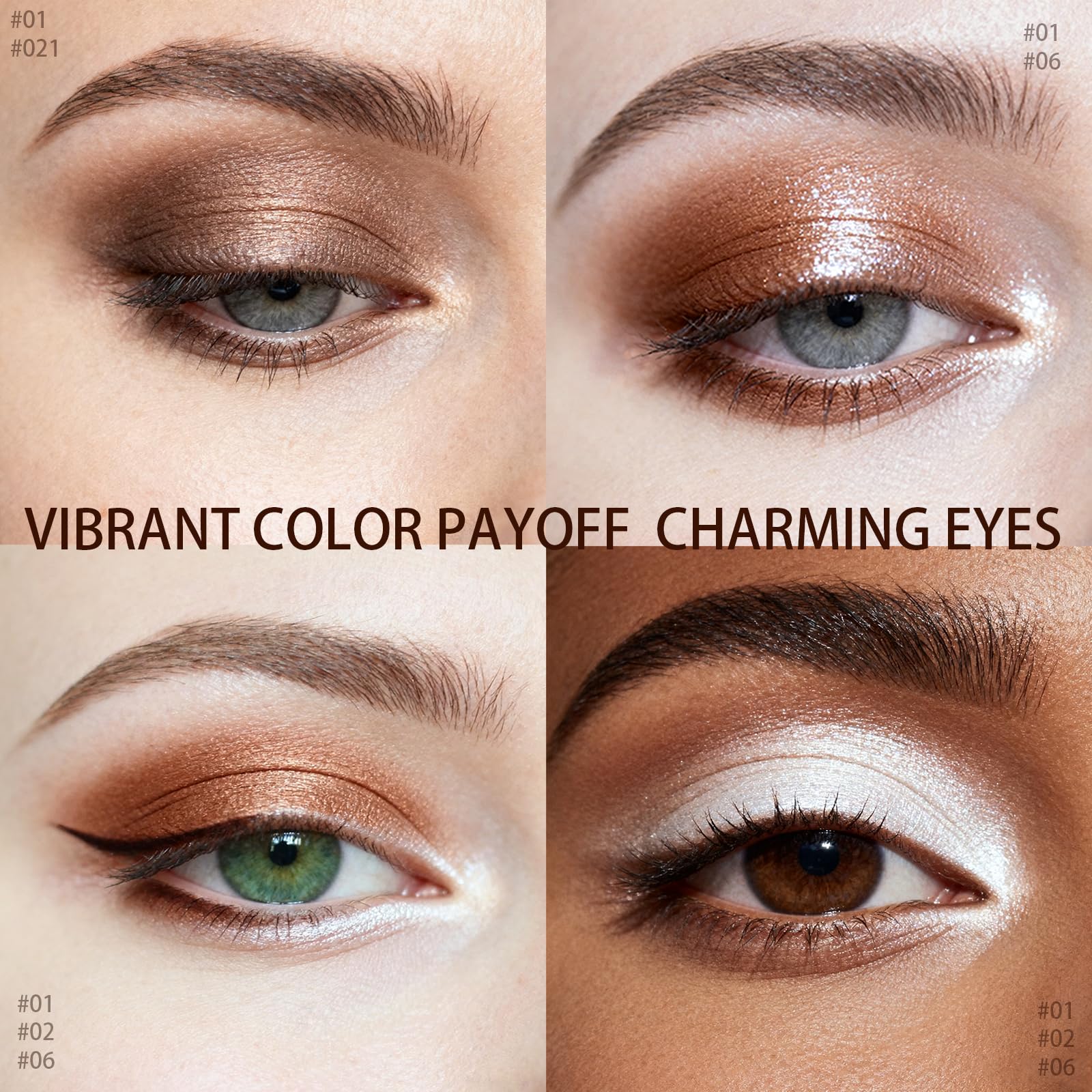 Euphily Matte Cream Eyeshadow Stick, Waterproof Eye Shadow Stick, Long-Lasting and Blendable High Pigmented Single Eyeliner Makeup for Women, 1 Caramel