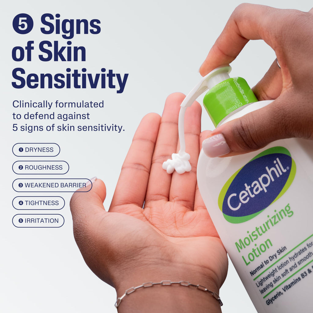 Cetaphil Moisturizing Face & Body Lotion, Sensitive Skin, Travel, 2oz, 12ct
