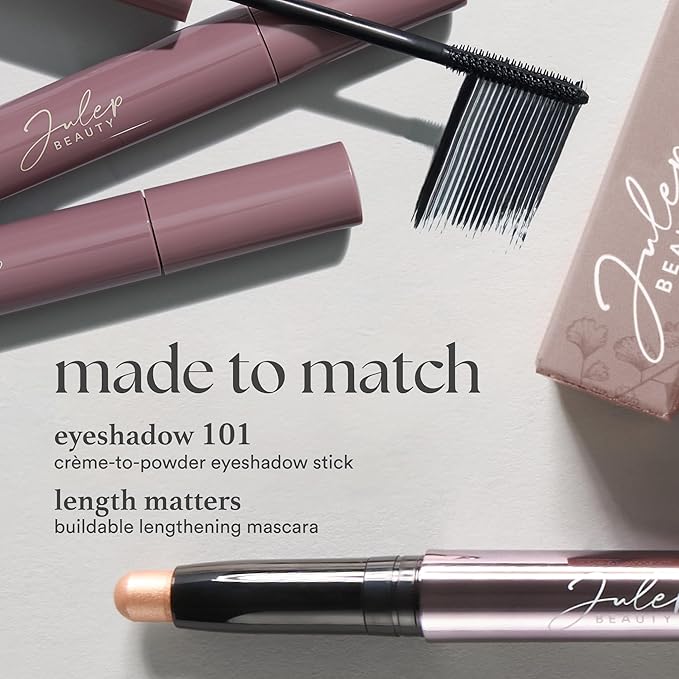 Julep Eyeshadow 101 Cream-to-Powder Waterproof Shadow Stick – Black Cherry Matte – Long-Lasting, Crease-Proof, Rich Toned Burgundy Matte Cream Eyeshadow with Built-in Smudger