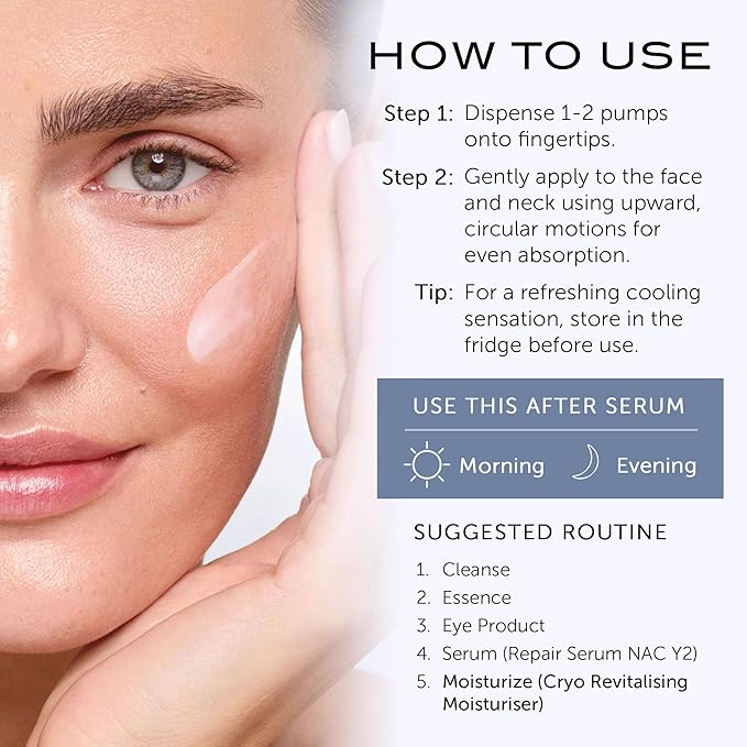 111SKIN Cryo Revitalising Moisturiser, Hydrating Gel Face Cream, 1.69 fl oz