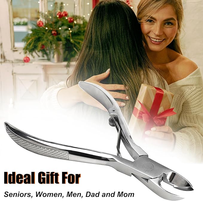 YEPRIME Toenail Clippers for Thick and Ingrown Nails, Convex Blades