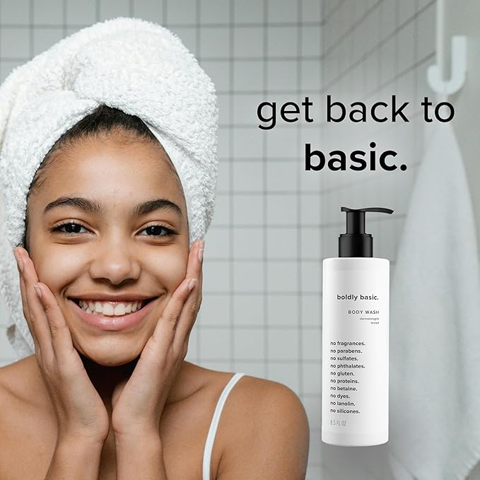 Boldly Basic Fragrance Free Body Wash - Unscented - Dermatologist Tested