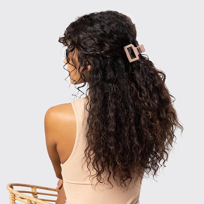 Kitsch Large Assorted Hair Clips for Women, Medium Open Shape Hair Claw Clips for Thick Hair, Small Open Shape Hair Clip & Big Claw Clip for Teen Girls, 3 pcs