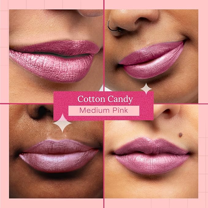 Aromi Cotton Candy Metallic Matte Liquid Lipstick - Rosy Pink Shade