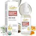Pre‑Wash Scalp Oil for Dry, Itchy Scalp & Hair Growth | Rosemary, Biotin, Castor Oil | Hydrates, Reduces Flakes & Strengthens Roots | Fragrance‑Free, Lightweight Formula – 2 fl oz