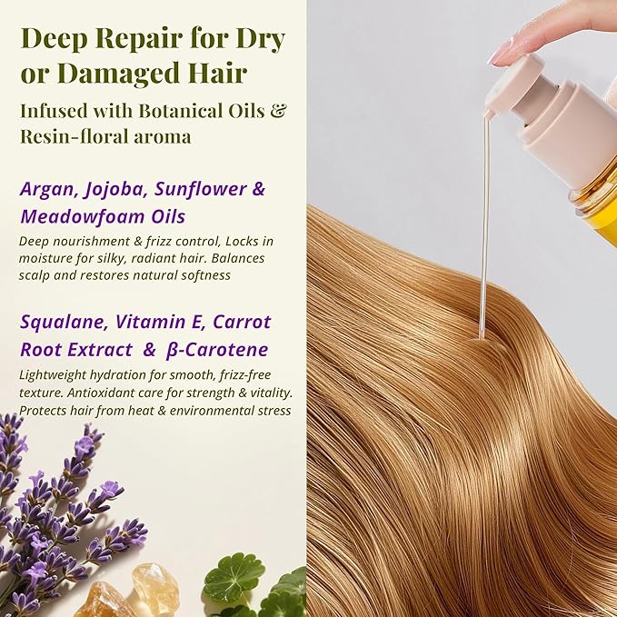 JANICORN Leave-In Hair Oil for Dry or Damaged Hair, 3.4 fl oz / 100 ml