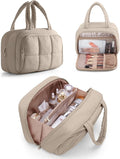 Marscamd Travel Makeup Bag for Women, Medium Size, Puffy Cosmetic Organizer