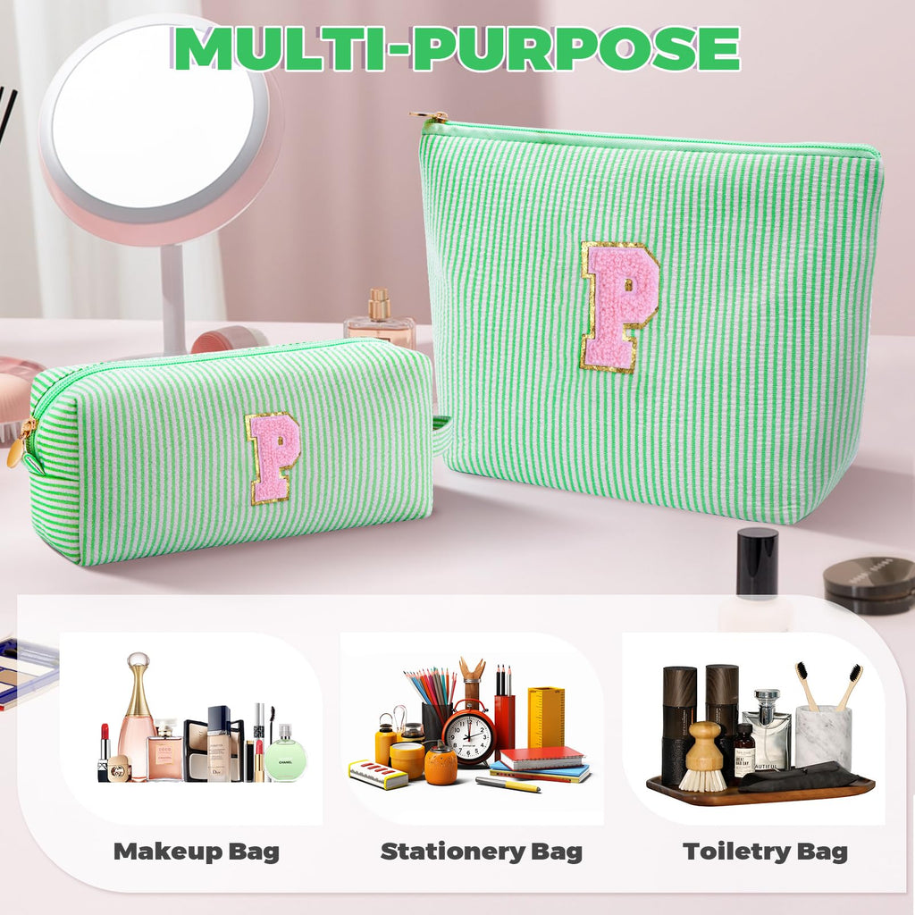 Btffitting Gifts for Teen Girls Women - Birthday Gifts for 10 11 12 13 14 15 16 17 18 Years Old Girl,Makeup Bag Cosmetic Bag,Teacher Gift Trendy Stuff Toiletry Bag - Green,P