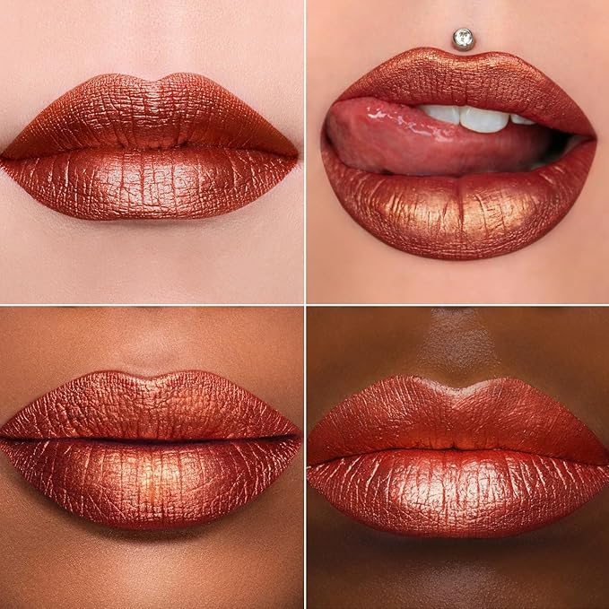 MAKI YIKA Red Lipstick for Women Metallic Liquid Lipsticks Long Lasting