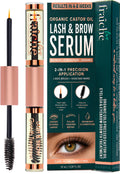 Lash Serum Mascara Tube DOUBLE PACK - Natural Eyelash Serum for Growth, Conditioning &Treatment - Eyelash Growth with Organic Castor Oil to Grow Brows with Eyeliner & Brush