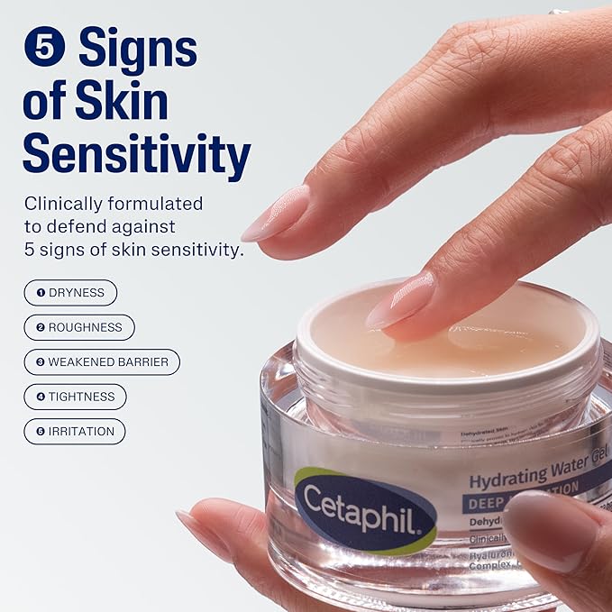 Cetaphil Deep Hydration Water Gel Face Moisturizer, Dry Skin, 1.7 oz