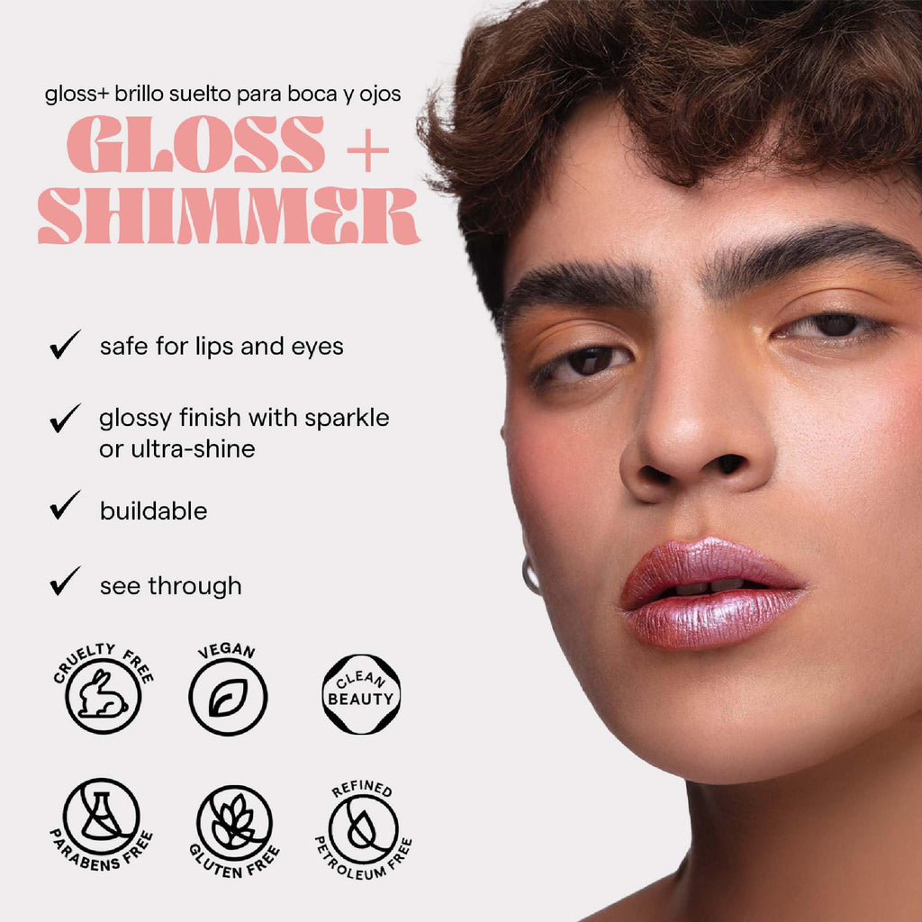 SARELLY, Lip Gloss + Shimmer, Apricot Honey Bourbon & Vermeil 24K, Makeup, Vegan Lip Shine, Sarelly Creative Lab