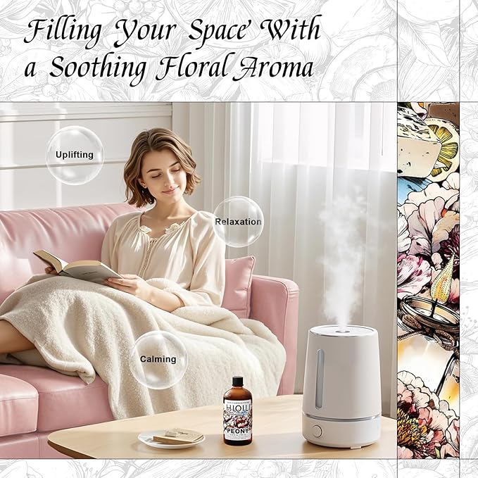 HIQILI Peony Fragrance Oil for Diffuser, Candle & Soap Making - 5.07 Fl Oz