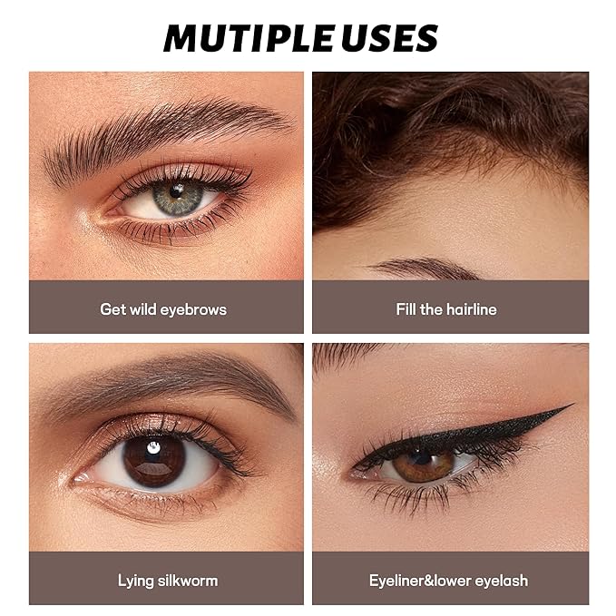 Espoce 2 Pack Eyebrow Pen, Waterproof Microblading Eyebrow Pencil, 4 Tip Precise Eye Brow Makeup Pen for Women to Effortlessly Create Hair Like Natural Brows, Non Dry Out and Last All Day (Espresso)