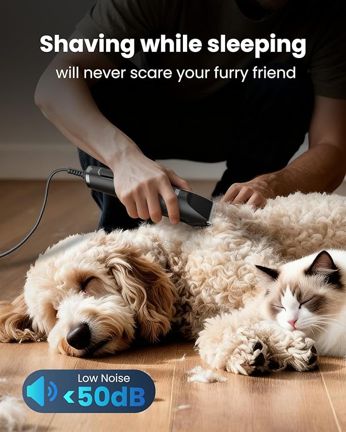 kurtmark Dog Clippers for Grooming Thick Hair, 36V Electric Corded Dog Grooming Kit, 10ft 3-Speed Sheep Shears, Heavy Duty Pet Hair Trimmer with Storage Case for All Coats & Breeds