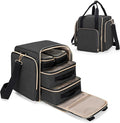 LUXJA Travel Makeup Bag with 4 Inner Removable Makeup Cases, Black