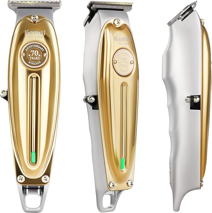 KEMEI Professional Beard & Hair Trimmer for Men Cordless T-Blade Trimmers