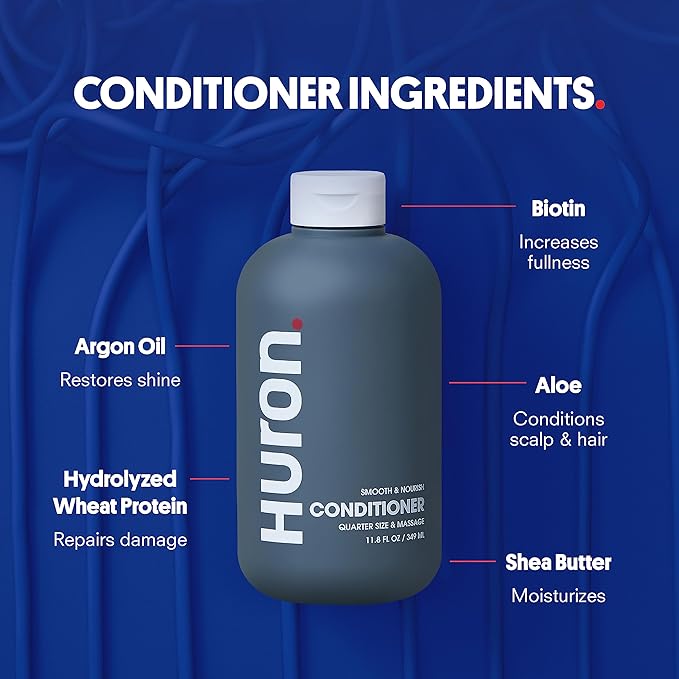 Huron Shampoo + Conditioner for All Hair Types; 2-pack (11.4 oz)