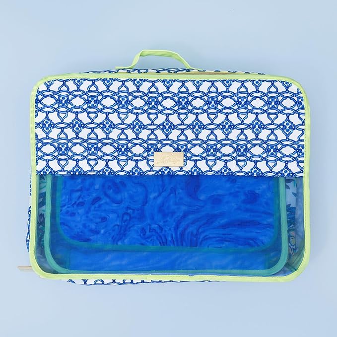 Lilly Pulitzer Packing Cubes Set of 3, Blue and Green Prints