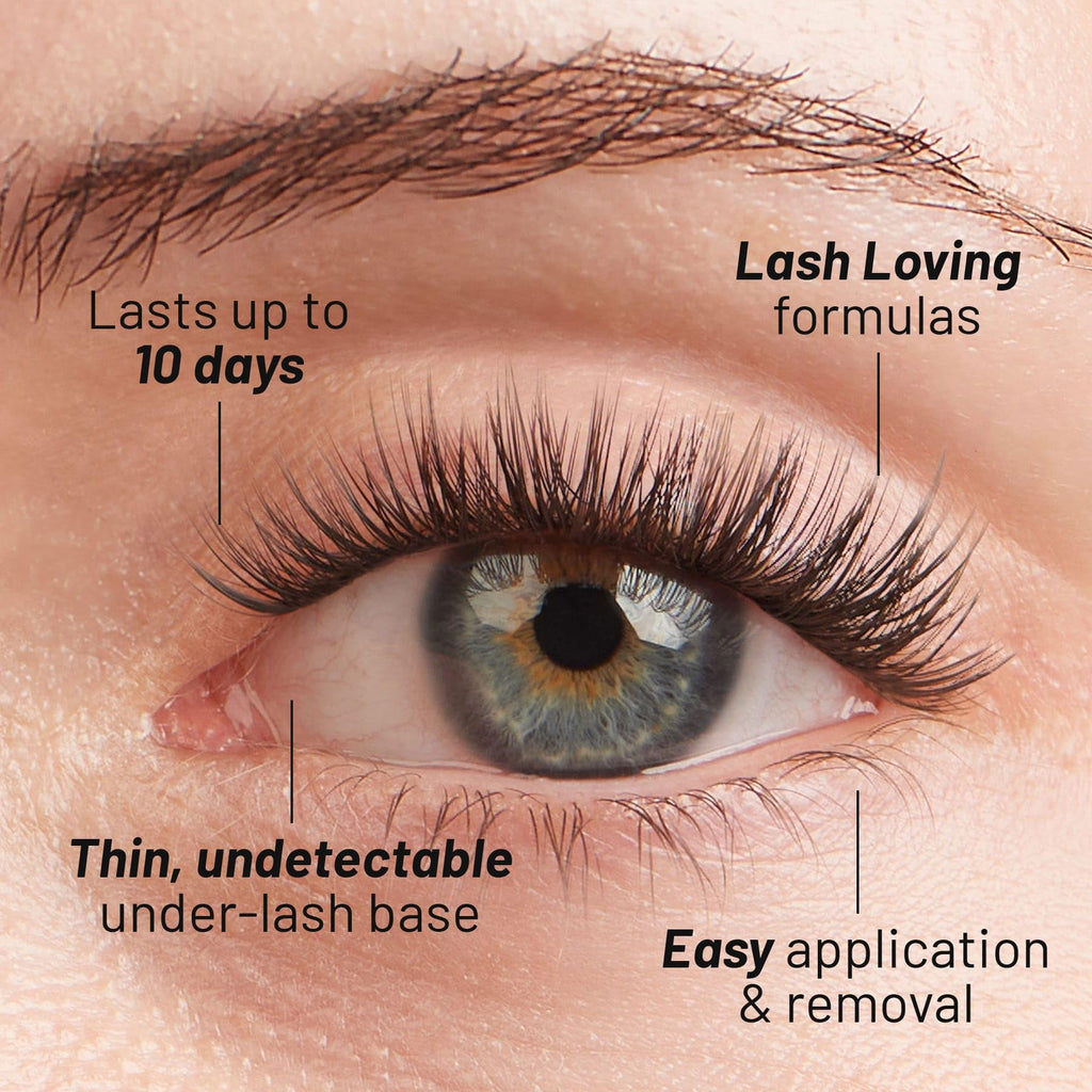 Lilac St - Feather Natural Faux Eyelash Clusters (10mm, 3 Pack) - Cat Eye Look - DIY Lash Extension Wisps - Lightweight & Lifelike - Lasts 10 Days - Cruelty Free, Vegan, Women Founded - 30 Lashes