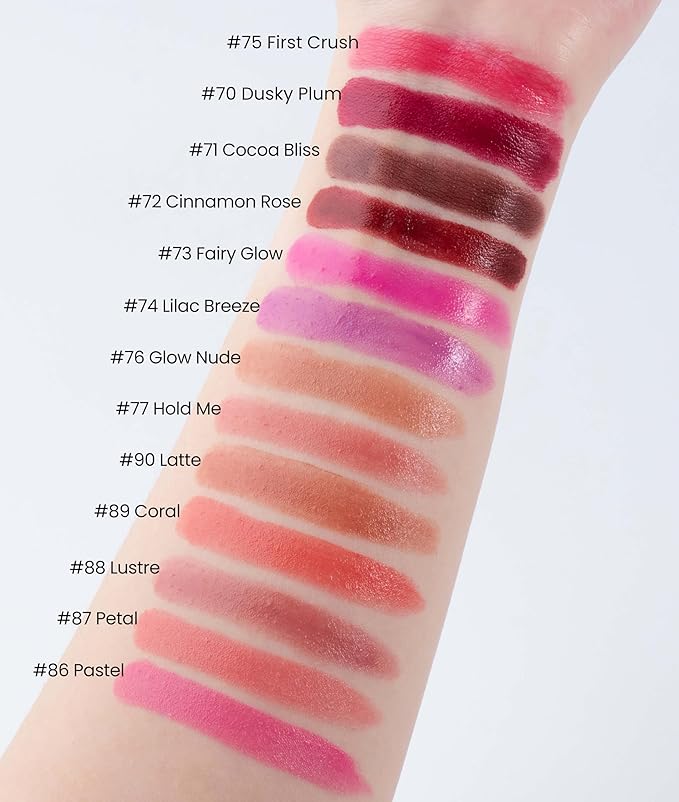 ilembane Hydrating Tinted Lipstick, Caramel Nude Glossy Lip Balm, Glow Nude