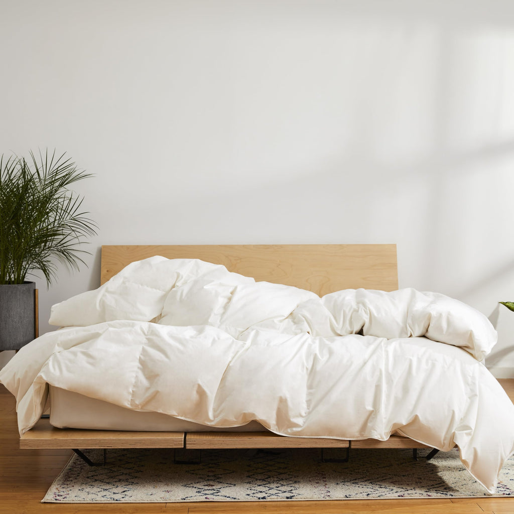 Brooklinen Ultra Warm Luxury Down Comforter, 100% Natural Canadian Duck Down Duvet Insert - 750 Fill Power, Baffle Box Construction, 100% Cotton Shell, King/Cali King Size Comforter