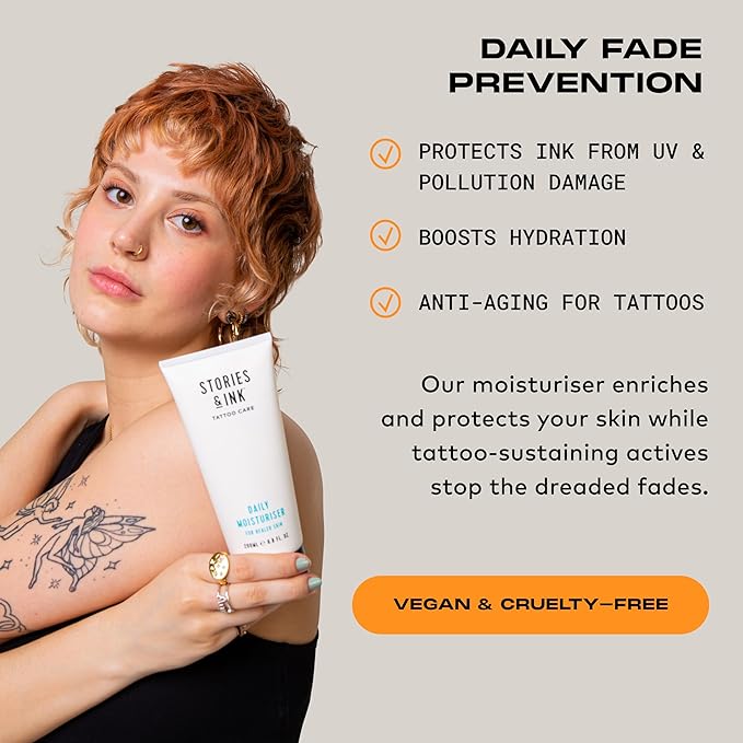 Stories & Ink Tattoo Care Daily Moisturizer | For Healed Tattoos, 6.8 Fl Oz